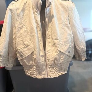 Cream Bomber Jacket mp19